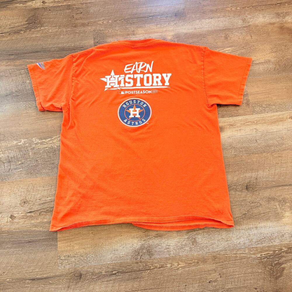 Houston Astros Budweiser T Shirt XL Orange Team History Beer Tee - Picture 4 of 9